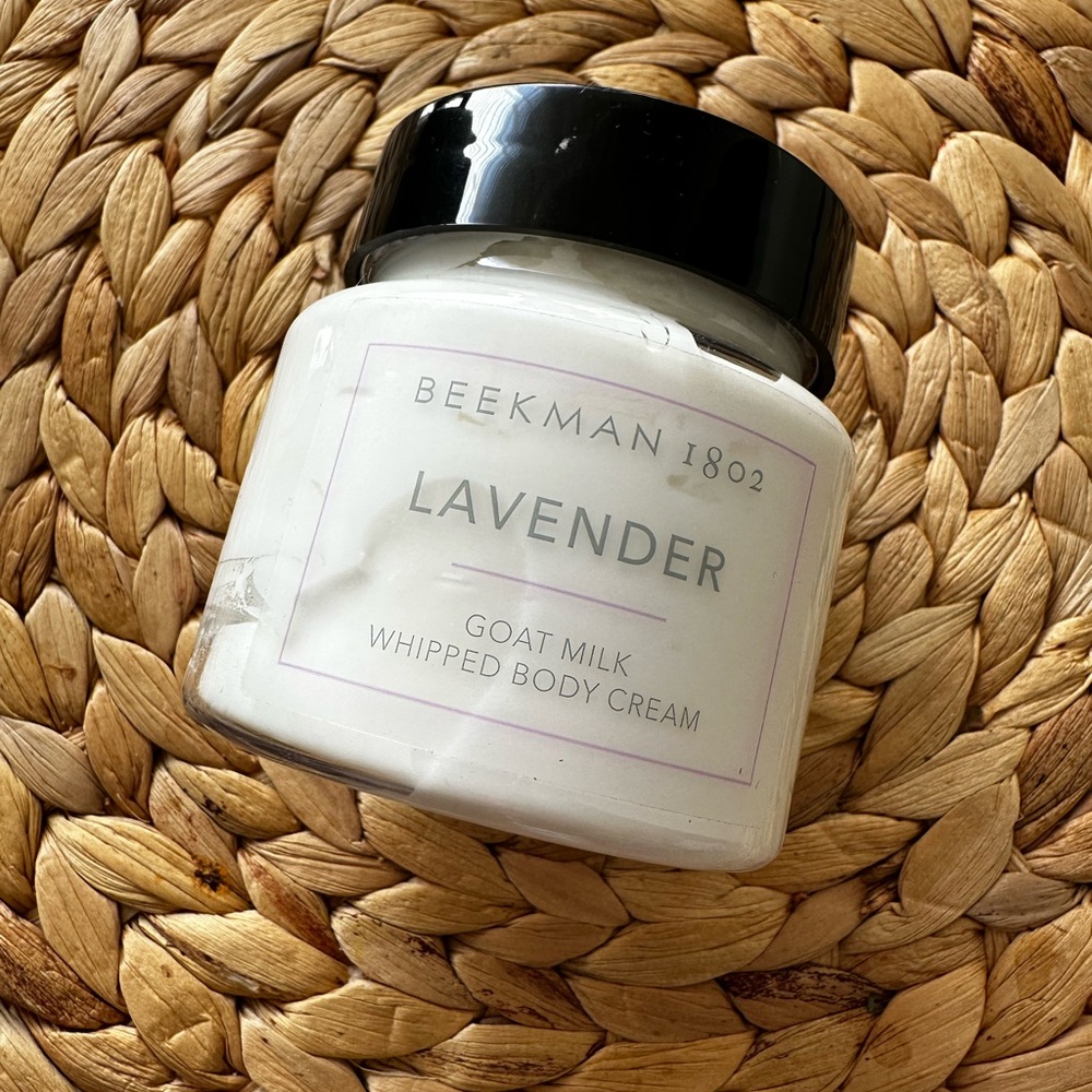 Beekman 1802 Lavender Goat Milk Whipped Body Cream - Black and White
